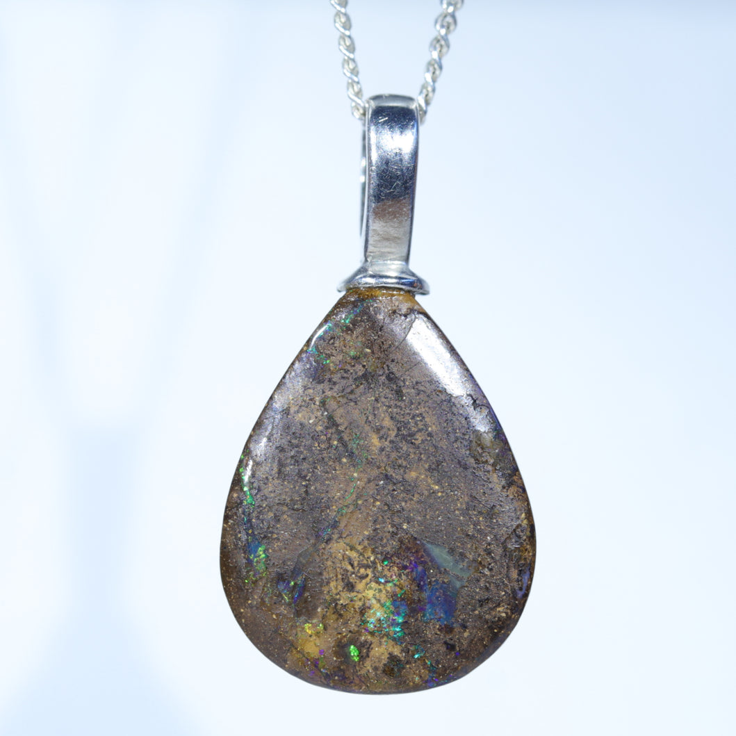 Australian Opal Necklace - JASMINEJEWELRY